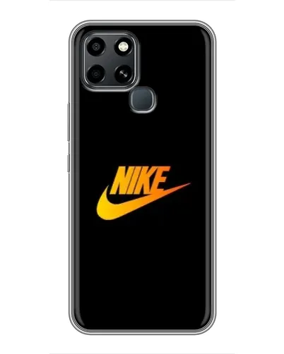 Чехол для Infinix Smart 6 с картинкой «Золотой логотип Nike»
