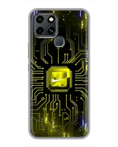 Чехол для Infinix Smart 6 с картинкой «Nike — золотая искра»