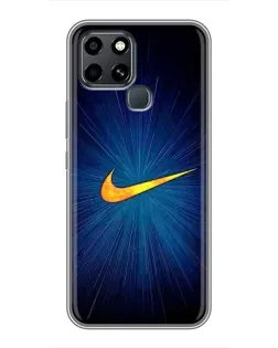 Чохол для Infinix Smart 6 з картинкою «Синій пульс Nike» Чохол для Infinix Smart 6 з картинкою «Синій пульс Nike»