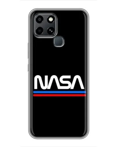 Чехол для Infinix Smart 6 с картинкой «NASA — классика Red Blue» Чехол для Infinix Smart 6 с картинкой «NASA — классика Red Blue»