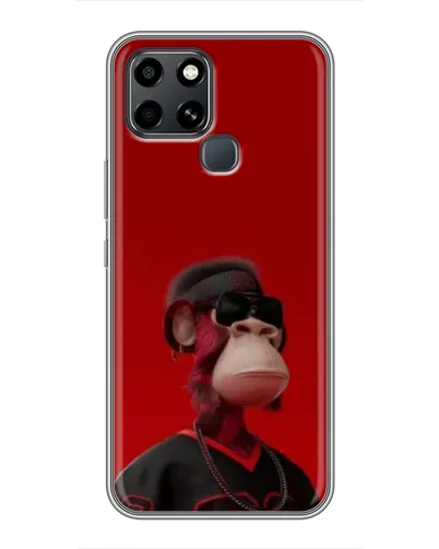 Чехол для Infinix Smart 6 с картинкой «Bored Ape в красном» Чехол для Infinix Smart 6 с картинкой «Bored Ape в красном»