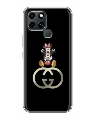 Чехол для Infinix Smart 6 с картинкой «Минни Маус на лого»