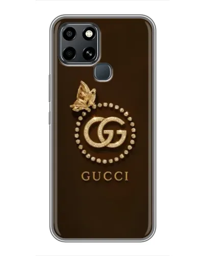 Чехол для Infinix Smart 6 с картинкой «Gucci — золотая бабочка»