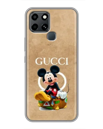 Чехол для Infinix Smart 6 с картинкой «Микки Маус Gucci — крафт»