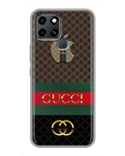 Чехол для Infinix Smart 6 с картинкой «Gucci — брендированный десерт»