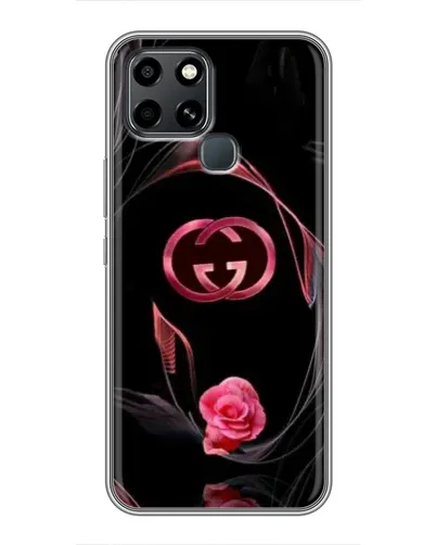 Чехол для Infinix Smart 6 с картинкой «Gucci — неоновая роза»