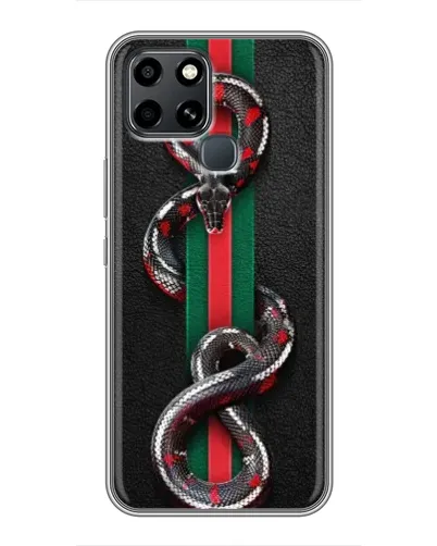Чехол для Infinix Smart 6 с картинкой «Gucci — змея на полосе» Чехол для Infinix Smart 6 с картинкой «Gucci — змея на полосе»