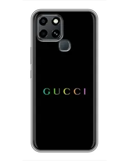 Чехол для Infinix Smart 6 с картинкой «Gucci — неоновый минимализм»