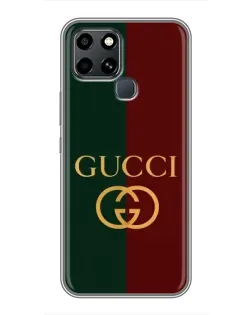 Чехол для Infinix Smart 6 с картинкой «Gucci — темно-зеленый градиент»