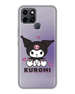 Чохол для Infinix Smart 6 з картинкою «Kuromi — фіолетовий арт»