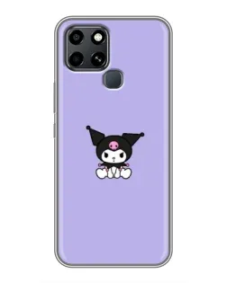 Чохол для Infinix Smart 6 з картинкою «Kuromi — фіолетовий мінімалізм»