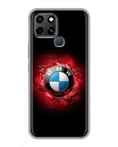 Чехол для Infinix Smart 6 с картинкой «Логотип BMW — вспышка»