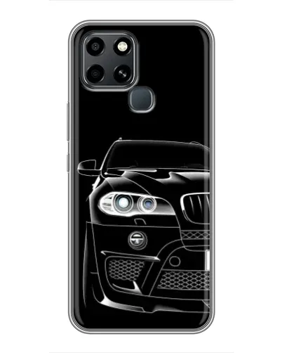 Чехол для Infinix Smart 6 с картинкой «Темный силуэт BMW»