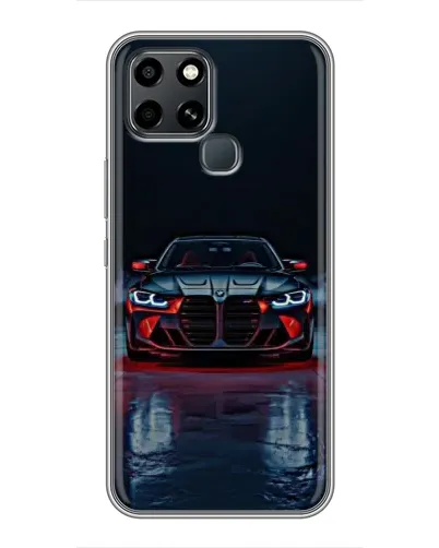 Чехол для Infinix Smart 6 с картинкой «BMW на мокрой дороге»