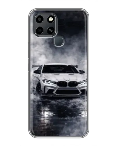 Чехол для Infinix Smart 6 с картинкой «BMW сквозь туман»