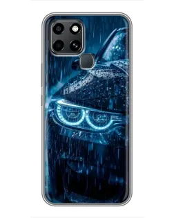Чехол для Infinix Smart 6 с картинкой «BMW под дождем»