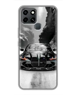 Чехол для Infinix Smart 6 с картинкой «BMW — акварельный дрифт»