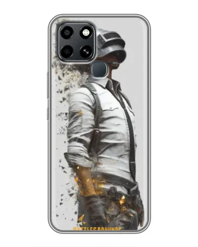 Чехол для Infinix Smart 6 с картинкой «PUBG — боец в пыли»