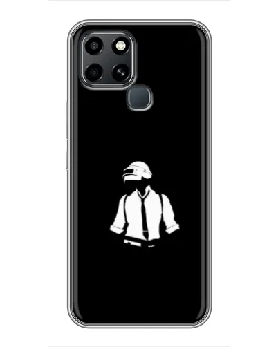 Чехол для Infinix Smart 6 с картинкой «PUBG — белый шлем»