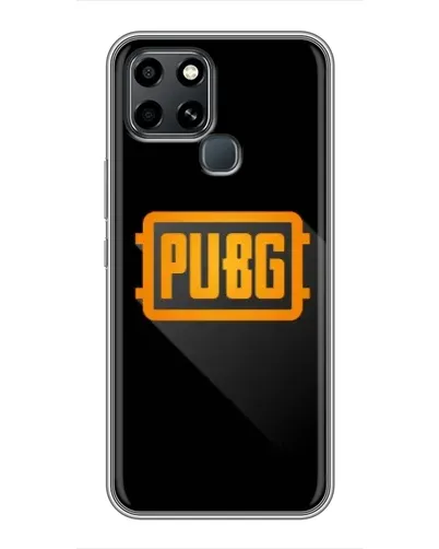 Чехол для Infinix Smart 6 с картинкой «PUBG — рамка лого»