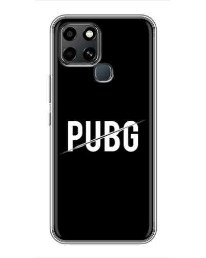 Чехол для Infinix Smart 6 с картинкой «PUBG — белый логотип»