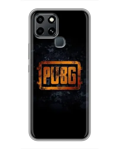 Чехол для Infinix Smart 6 с картинкой «PUBG — золотой логотип»