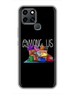 Чехол для Infinix Smart 6 с картинкой «Логотип Among Us»