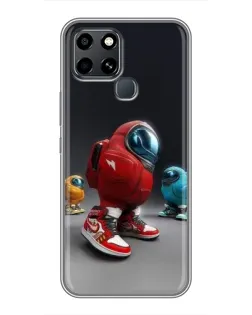 Чехол для Infinix Smart 6 с картинкой «Among Us — 3D стиль»