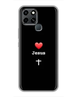 Чехол для Infinix Smart 6 с картинкой «Сердце - Jesus» Чехол для Infinix Smart 6 с картинкой «Сердце - Jesus»