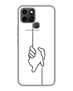 Чехол для Infinix Smart 6 с картинкой «Рука держит» Чехол для Infinix Smart 6 с картинкой «Рука держит»