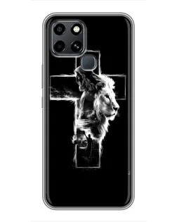 Чехол для Infinix Smart 6 с картинкой «Сияющий крест Jesus»