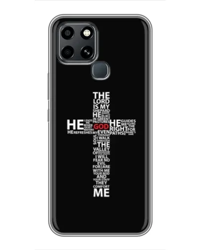 Чехол для Infinix Smart 6 с картинкой «Текстовый крест» Чехол для Infinix Smart 6 с картинкой «Текстовый крест»