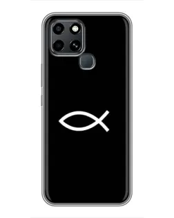 Чехол для Infinix Smart 6 с картинкой «Символ рыбы Jesus»