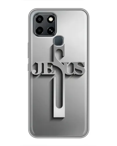Чехол для Infinix Smart 6 с картинкой «Металлический крест Jesus» Чехол для Infinix Smart 6 с картинкой «Металлический крест Jesus»