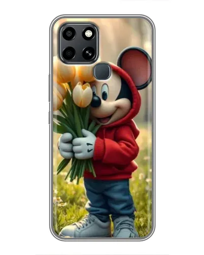 Чехол для Infinix Smart 6 с картинкой «Микки с тюльпанами» Чехол для Infinix Smart 6 с картинкой «Микки с тюльпанами»