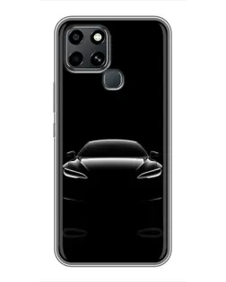 Чехол для Infinix Smart 6 с картинкой «Силуэт Tesla Night»