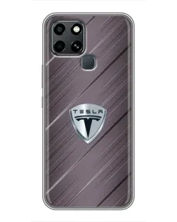 Чохол для Infinix Smart 6 з картинкою «Металева текстура Tesla» Чохол для Infinix Smart 6 з картинкою «Металева текстура Tesla»