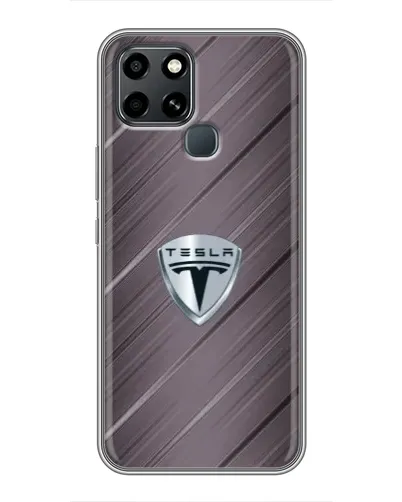 Чохол для Infinix Smart 6 з картинкою «Металева текстура Tesla»