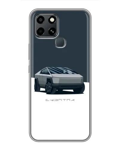 Чохол для Infinix Smart 6 з картинкою «Сріблястий Cybertruck Tesla»
