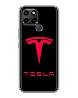 Чохол для Infinix Smart 6 з картинкою «Tesla Red Logo» Чохол для Infinix Smart 6 з картинкою «Tesla Red Logo»