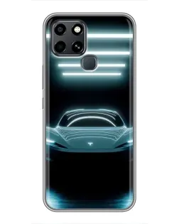 Чохол для Infinix Smart 6 з картинкою «Tesla в неоні» Чохол для Infinix Smart 6 з картинкою «Tesla в неоні»