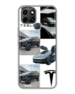 Чохол для Infinix Smart 6 з картинкою «Колаж Cybertruck Tesla» Чохол для Infinix Smart 6 з картинкою «Колаж Cybertruck Tesla»