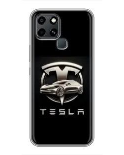 Чохол для Infinix Smart 6 з картинкою «Tesla — срібне авто» Чохол для Infinix Smart 6 з картинкою «Tesla — срібне авто»
