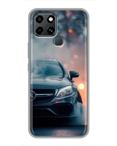 Чехол для Infinix Smart 6 с картинкой «Mercedes — ночной город» Чехол для Infinix Smart 6 с картинкой «Mercedes — ночной город»