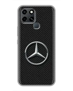 Чехол для Infinix Smart 6 с картинкой «Карбоновый Mercedes стиль»