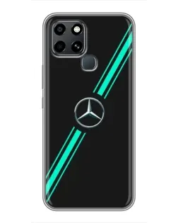 Чехол для Infinix Smart 6 с картинкой «Спортивные линии Mercedes»
