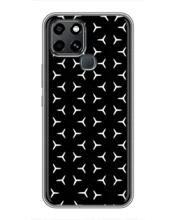 Чехол для Infinix Smart 6 с картинкой «Mercedes паттерн звезд»