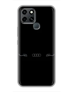 Чехол для Infinix Smart 6 с картинкой «Audi — световой подпись»