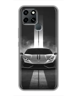 Чехол для Infinix Smart 6 с картинкой «Lamborghini симметрия дорог» Чехол для Infinix Smart 6 с картинкой «Lamborghini симметрия дорог»