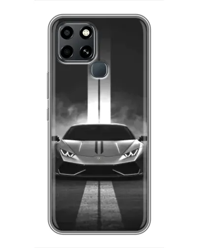 Чехол для Infinix Smart 6 с картинкой «Lamborghini симметрия дорог»